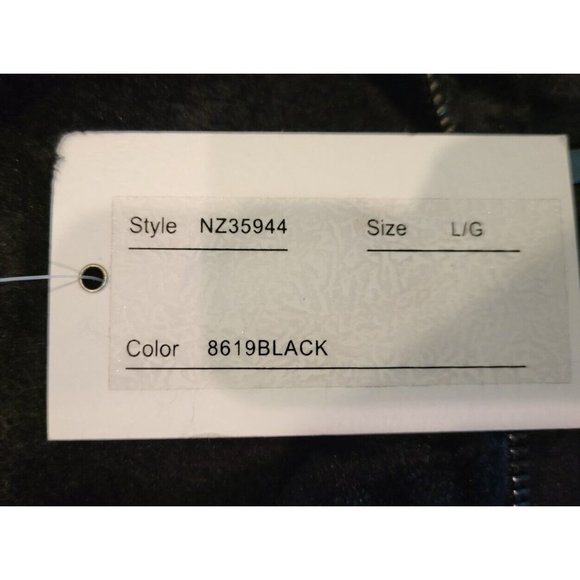 New Black Soft Plush Zip Up Vest  Cable And Guage Size L - Picture 7 of 7